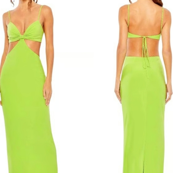 Mac Duggal Vibrant Green Maxi Dress - Picture 1 of 11